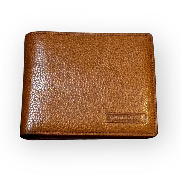 Burberry Nishikawa Pebbled Leather Bifold Wallet Tan w Snap Pouch Mens - *NWOT!* - Picture 1 of 12